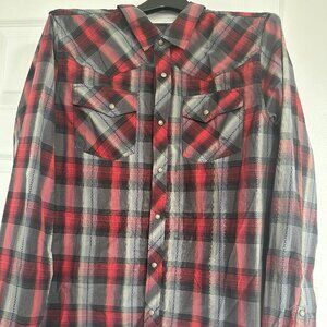 Prana western style snap closure shirt